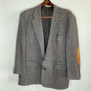 Evan Picone Wool Tweed Herringbone Sport Coat Blazer